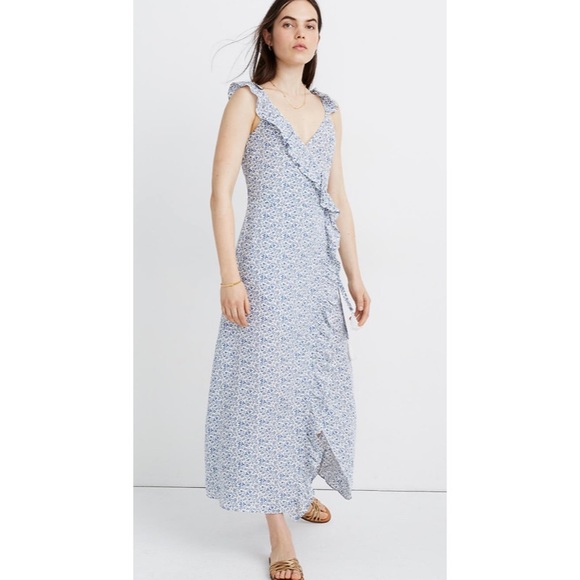 Madewell Dresses & Skirts - NWT Madewell Ruffled Floral Wrap Maxi Dress